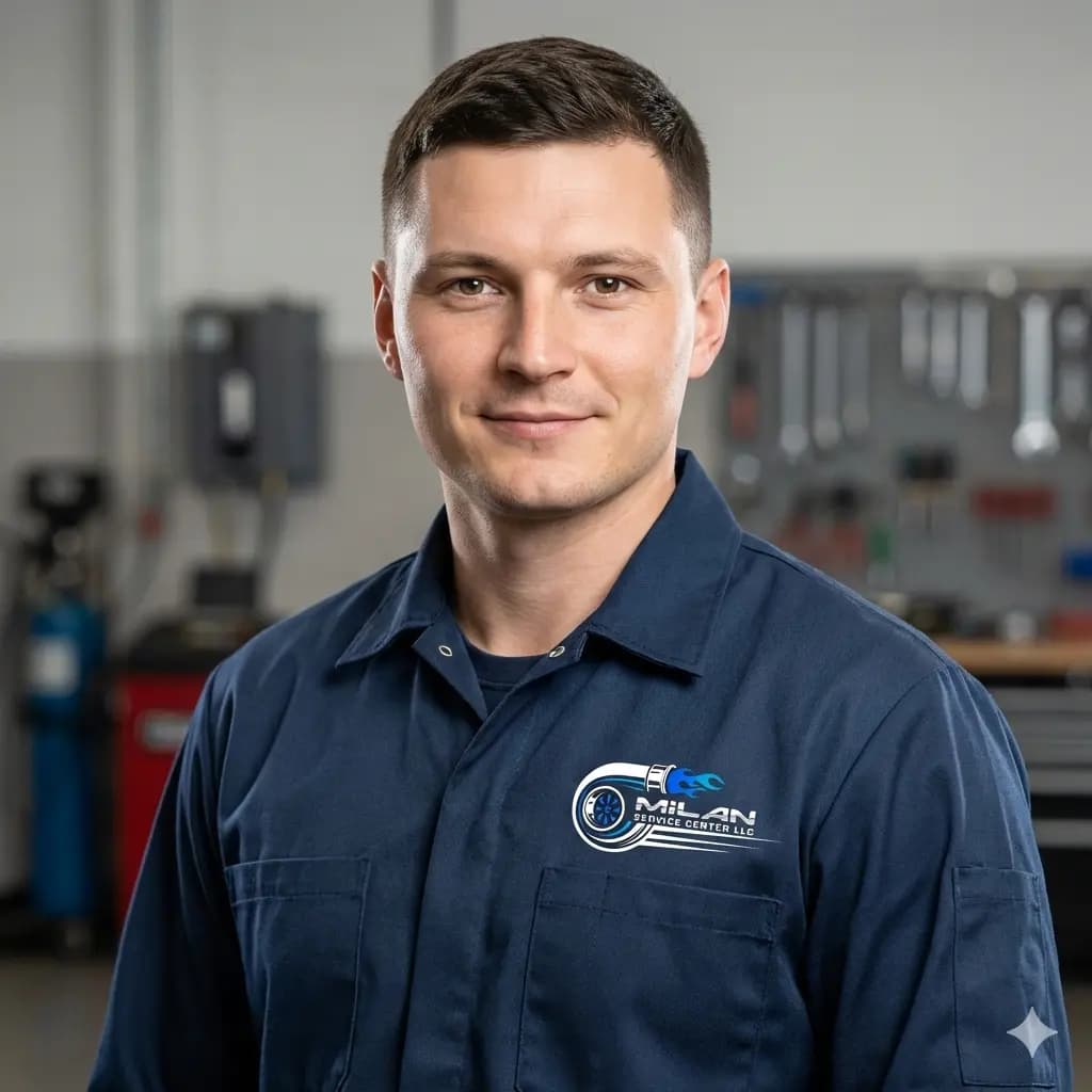 Pavel — owner and lead mechanic at Milan Service Center